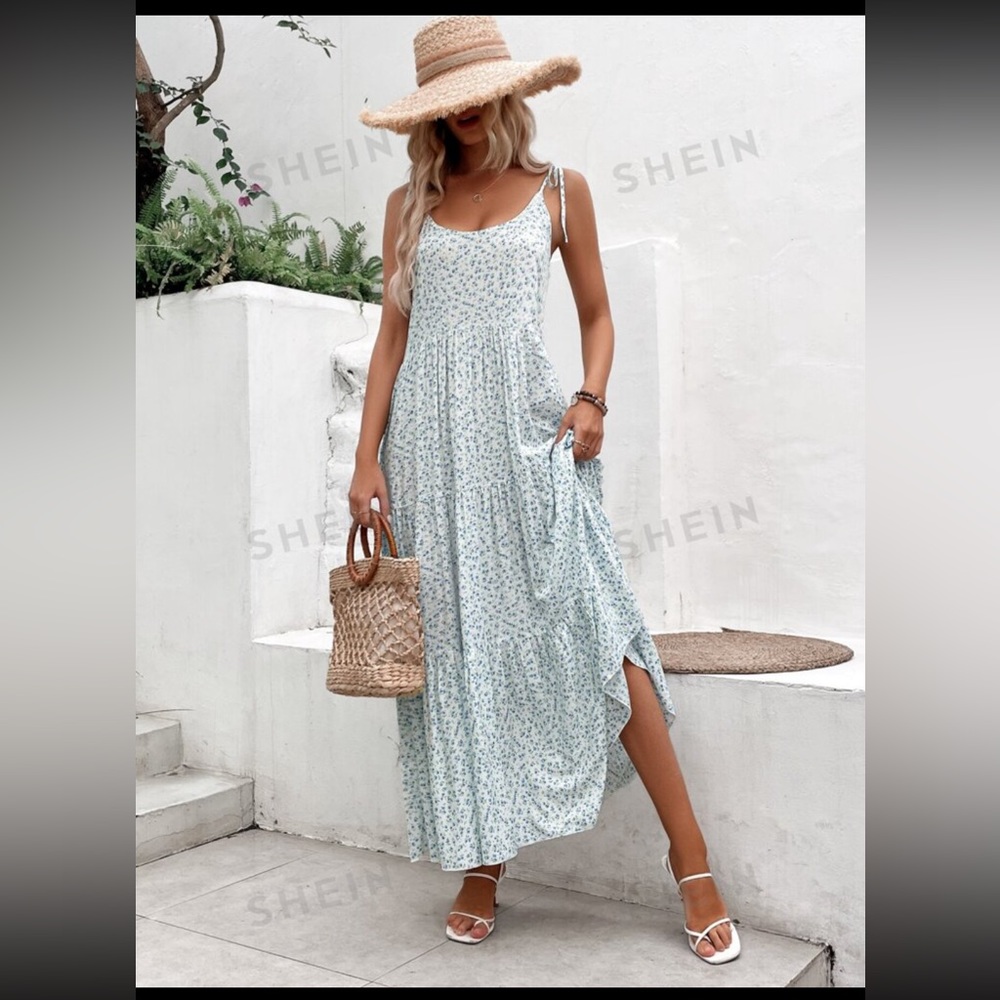 Ditsy floral maxi sundress